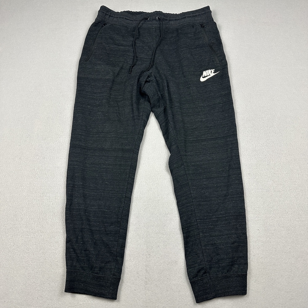 Nike Pants Men XL Black Jogger Elastic Waist Drawstring Pockets 918322-010